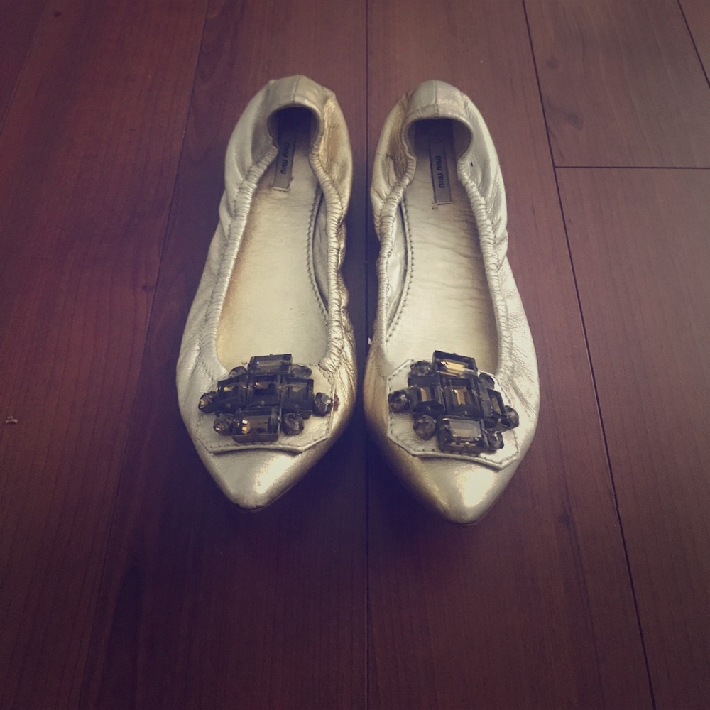 Miu Miu Embellished Flats